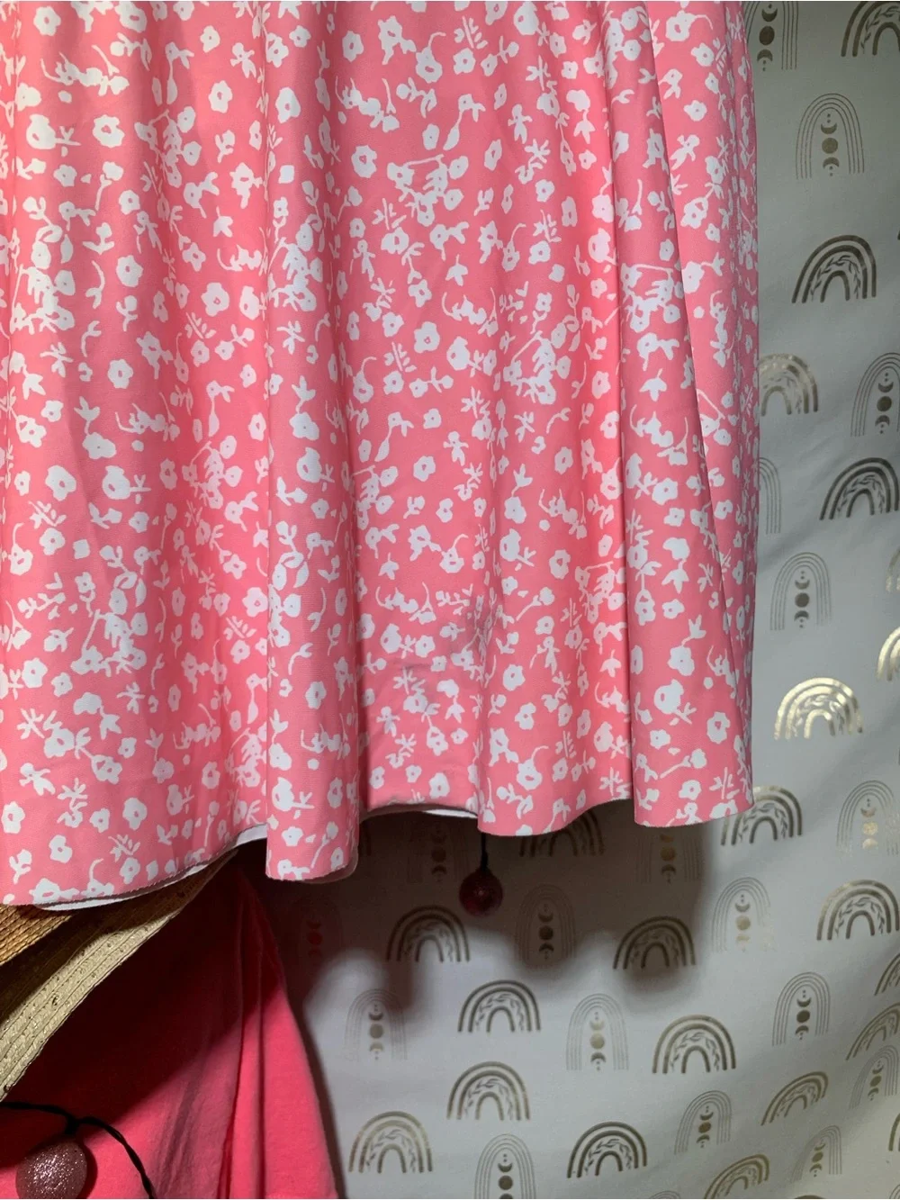 Pink Floral A-Line Skirt - Women